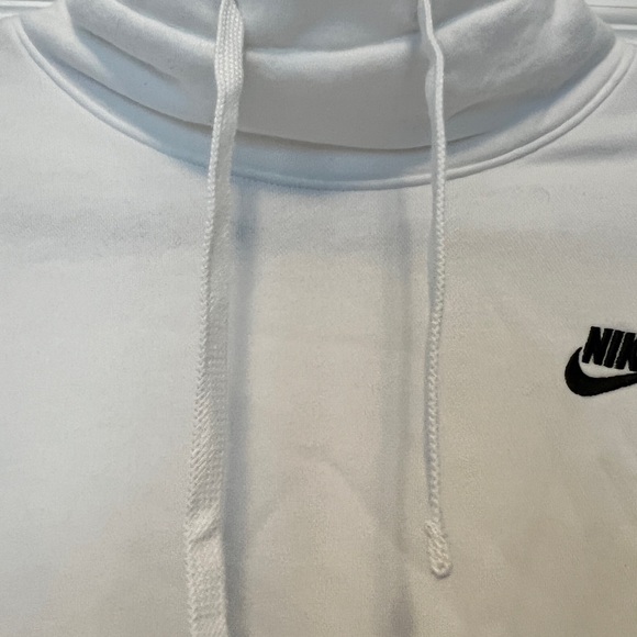 Nike Men's Bright White Funnel Mock Neck Pullover Sweatshirt Never Worn - Picture 5 of 9